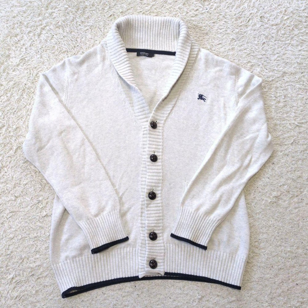 Burberry Black Label 12-51 Shawl Collar Cardigan Horse Logo F/S from Japan