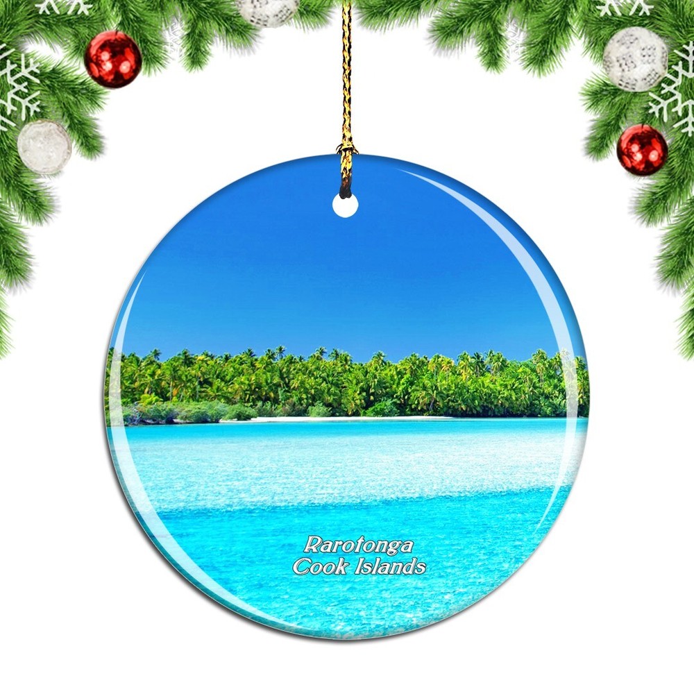 Rarotonga Islas Cook Adorno de Navidad Ciudad Viaje Souvenir