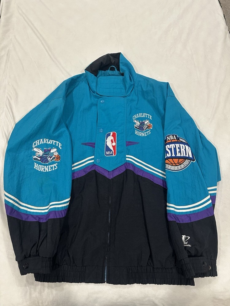 Vintage 90s Logo Athletic Charlotte Hornets Jacket Men’s Size XL