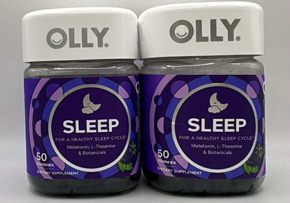 LOT OF 2 Olly Restful Sleep Gummy Supplement Blackberry -50CT EA EXP 12/2027 A5