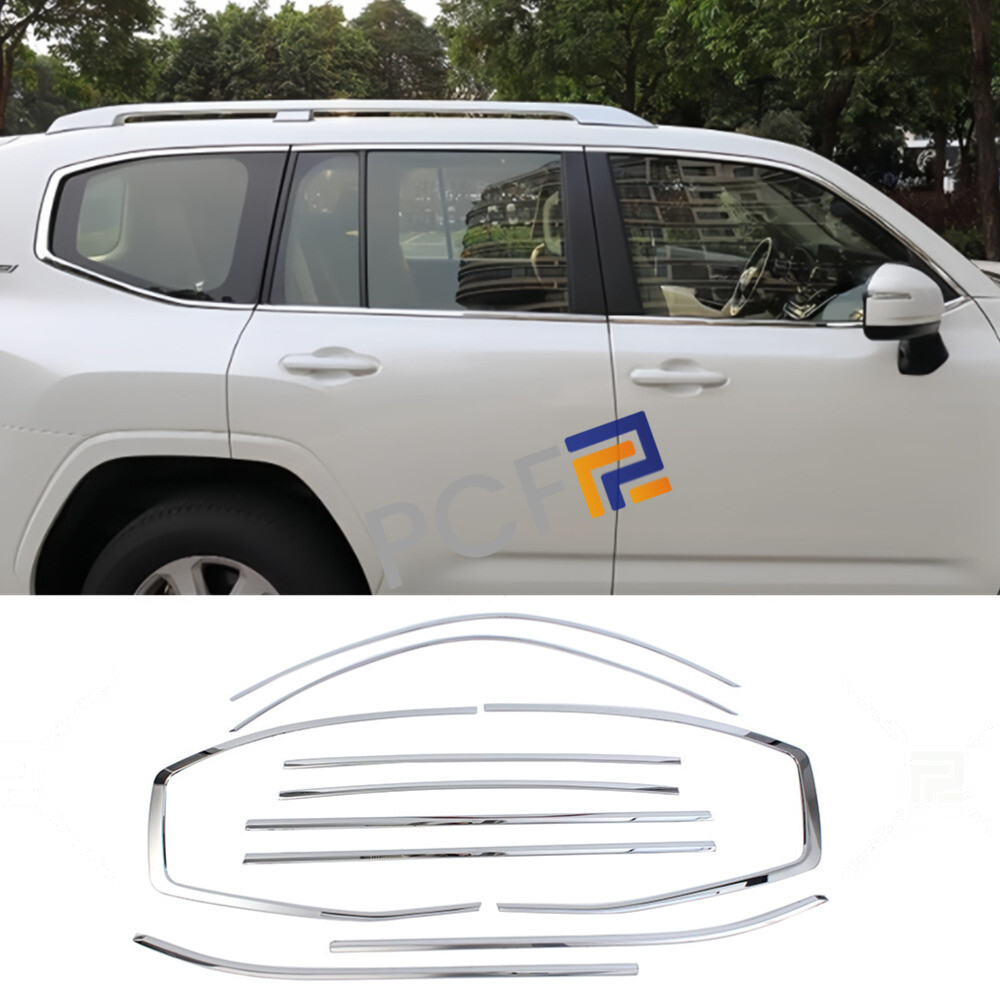 Fit for 2022-2024 Land Cruiser LC300 Steel Chrome Car Window Sill Molding Strip