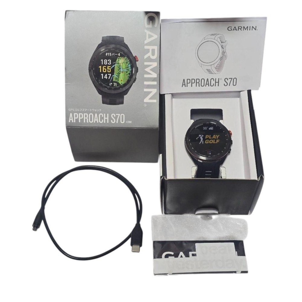 Garmin Approach S70 Golf GPS Smartwatch in Working Condition with Full Set