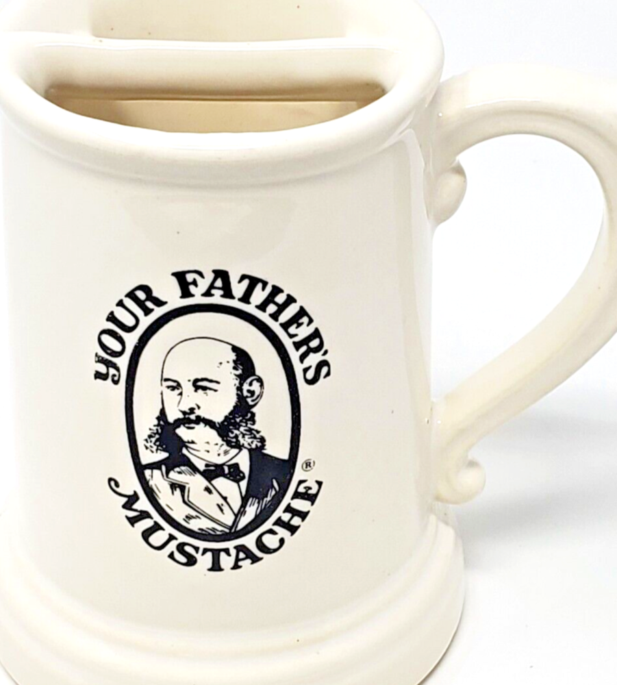 Beer Stein with Mustache Bar - Your Father’s Mustache Mug - Made in USA Vtg READ