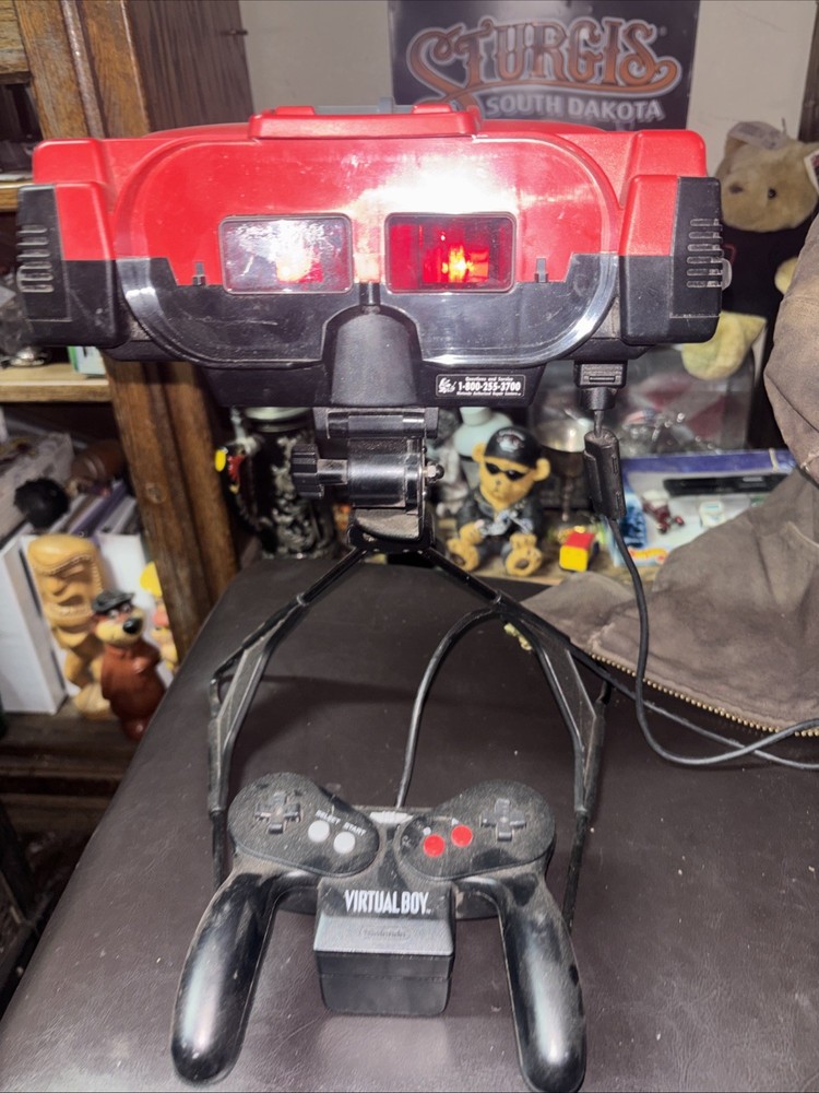 Nintendo Virtual Boy Console Headset Red and Black