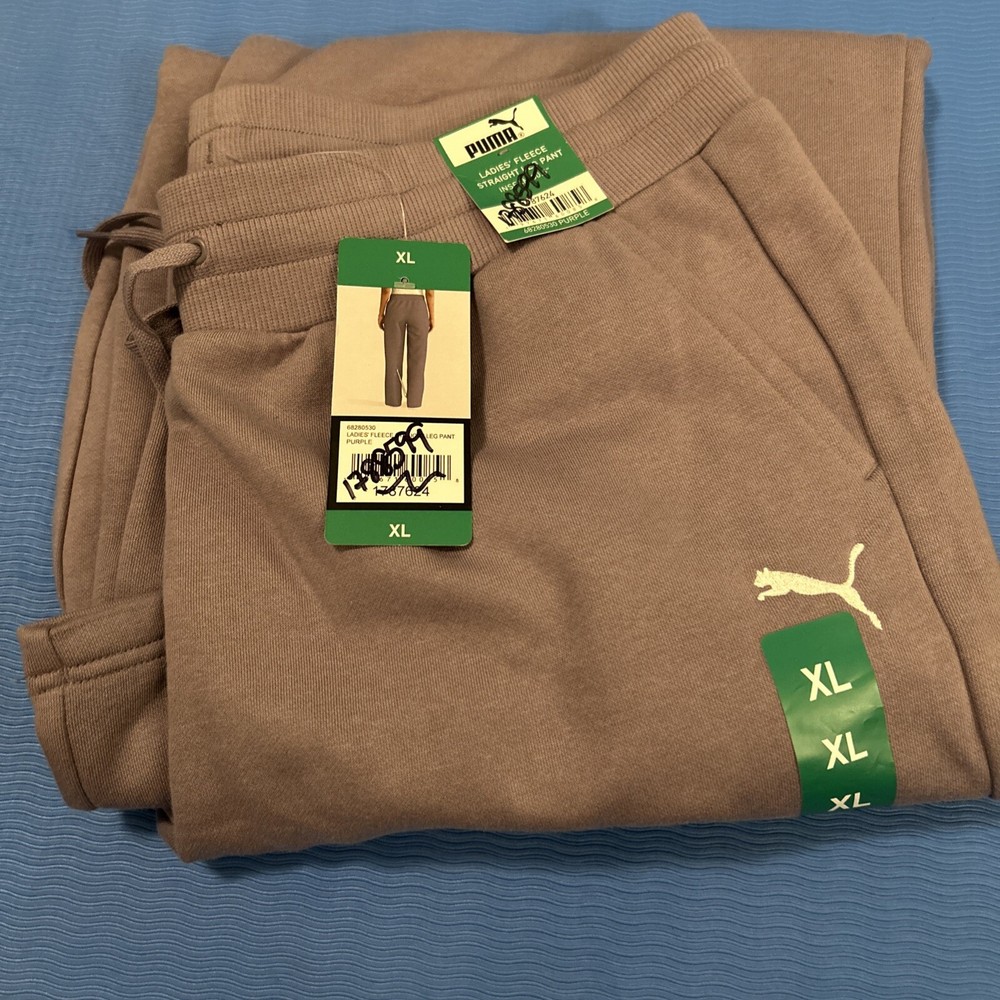 PUMA Women's Fleece Sweat Pants for Women's Straight Legs Winter Sweatpants, XL