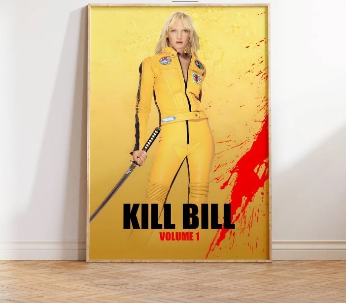 Kill Bill Film Poster, Quentin Tarantino Movie Art Print, Vintage Cinema 5