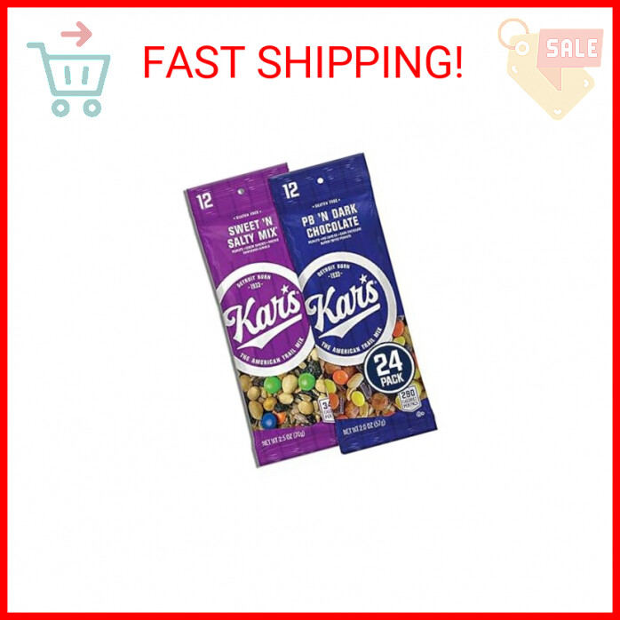 Kar's Nuts Variety Pack Trail Mix Snacks - Sweet 'N Salty Mix, Peanut Butter 'N