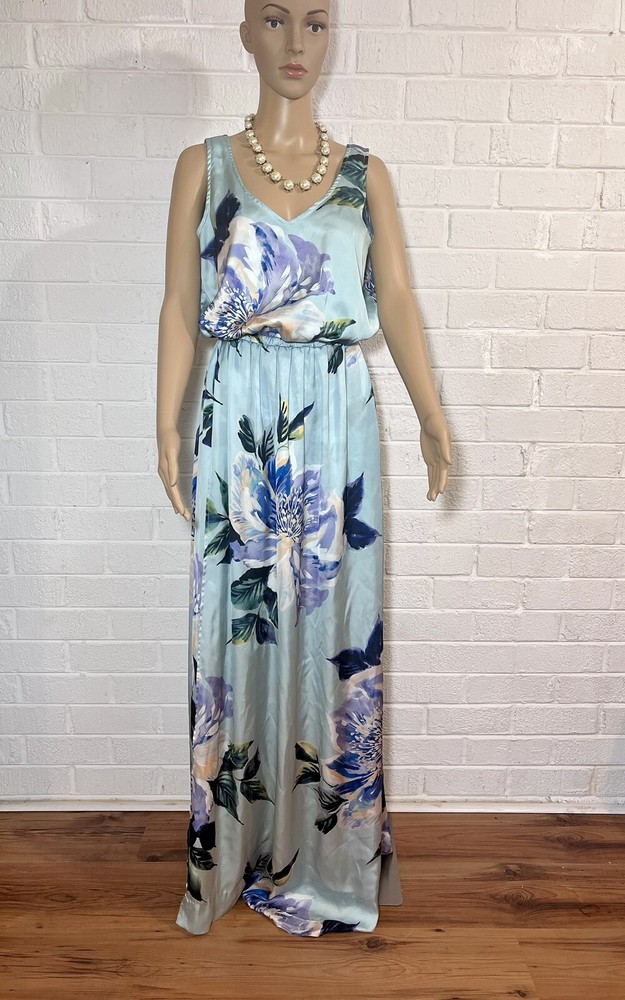 Show Me Your Mumu Floral Silky Sleeveless KENDALL Maxi Dress Size XL