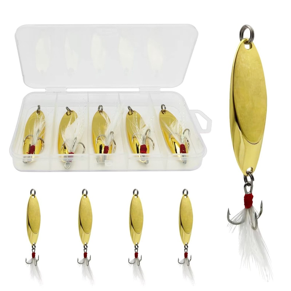 Fishing Spoons Metal Jig Lures for Trout Bass Casting Spoon