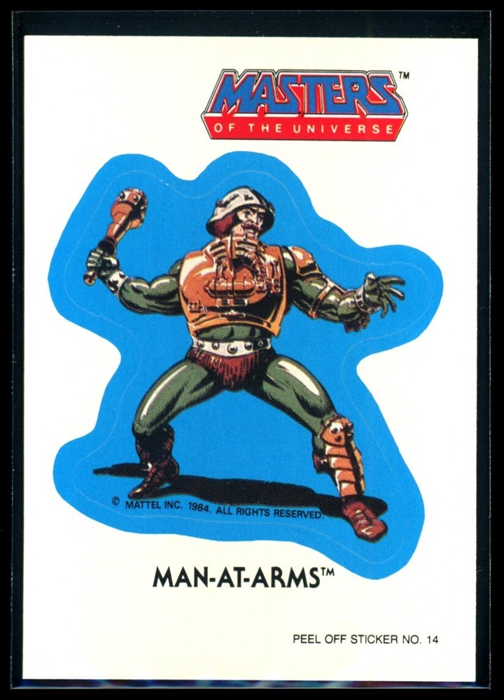 Vintage 1984 MOTU MAN-AT-ARMS Sticker #14 Near Mint C2 Condition