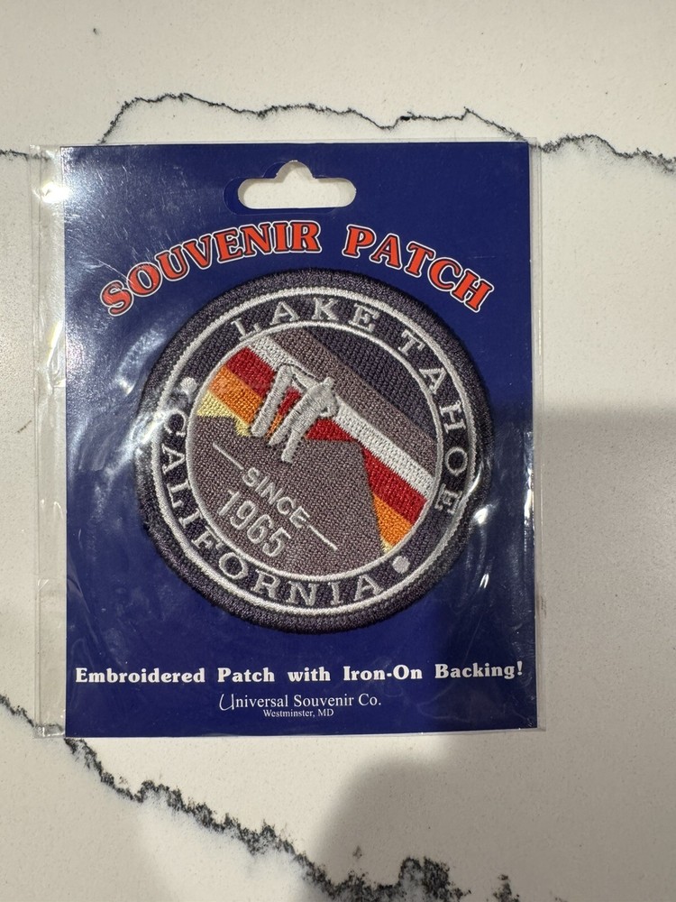 Classic Lake Tahoe California Patch Embroidered Iron-On,  Travel Souvenir. 3inch