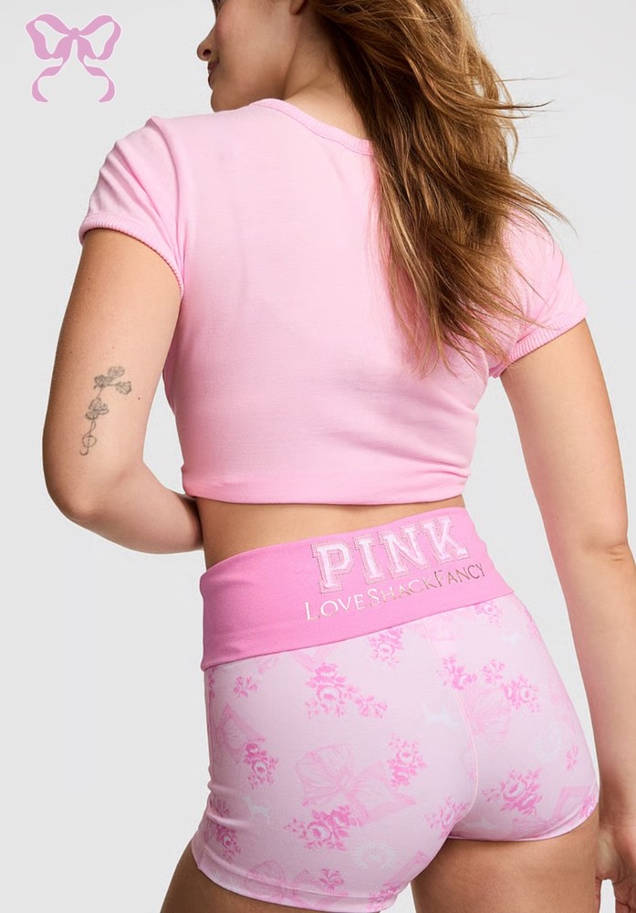 Victoria’s Secret, L, PINK x LOVESHACKFANCY, FOLD OVER SHORTS, BEAUX ICONS