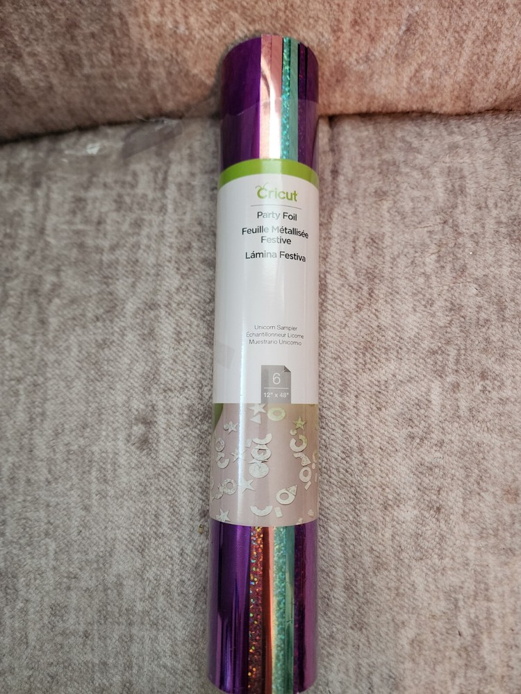 Cricut Party Foil- 6 Sheets Solid And Holographic Sparkle UNICORN SAMPLER