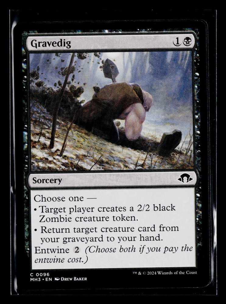 Gravedig MTG Black Card 96 Modern Horizons 3 Store Coupon Eligible-image