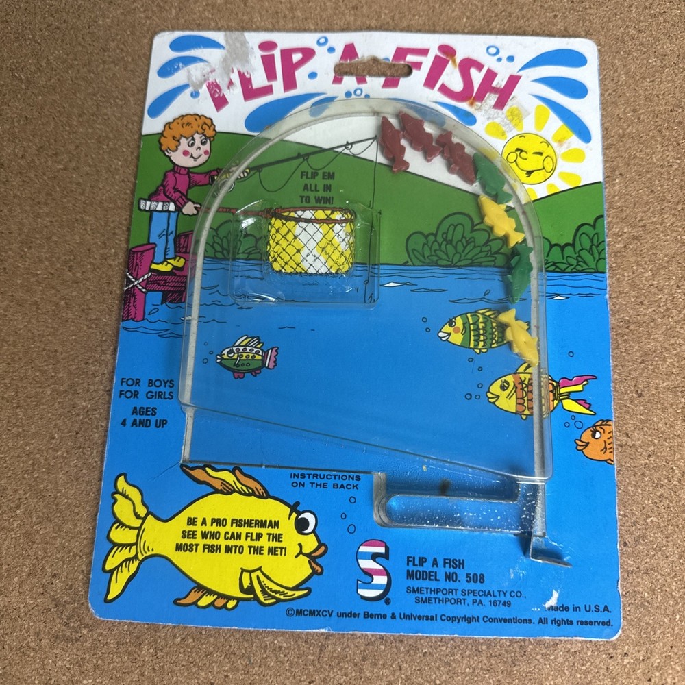Rare HTF Vtg 1981 Smethport Specialty Co. Flip-a-FishGame model 508