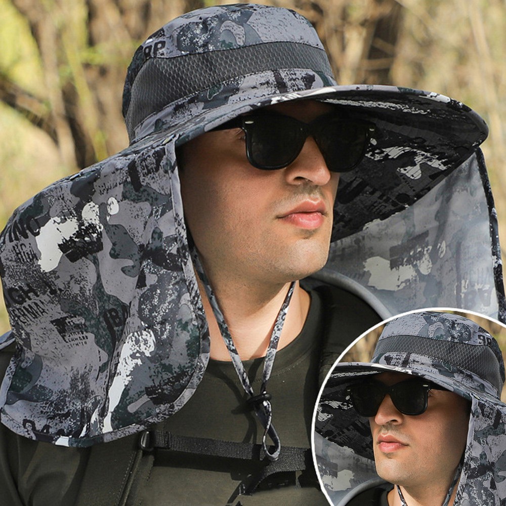 Solar Fan Hat with USB Charging UV Protection and Cooling Neck Flap