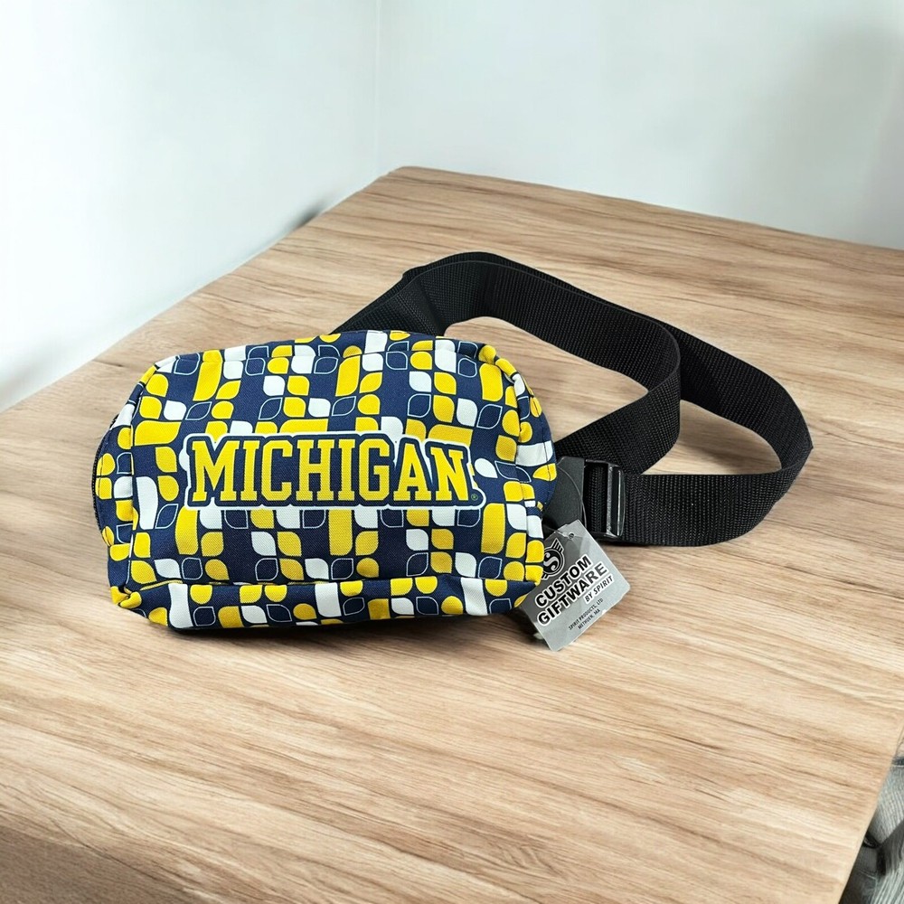 New! University of Michigan Fanny Pack Crossbody Bag Spirit Purse NCAA Football