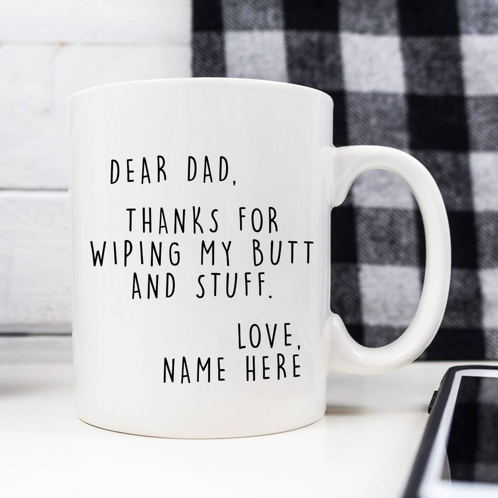 Personalized Fathers Day Gift From Daughter Custom Dad Mug From Son From Kids