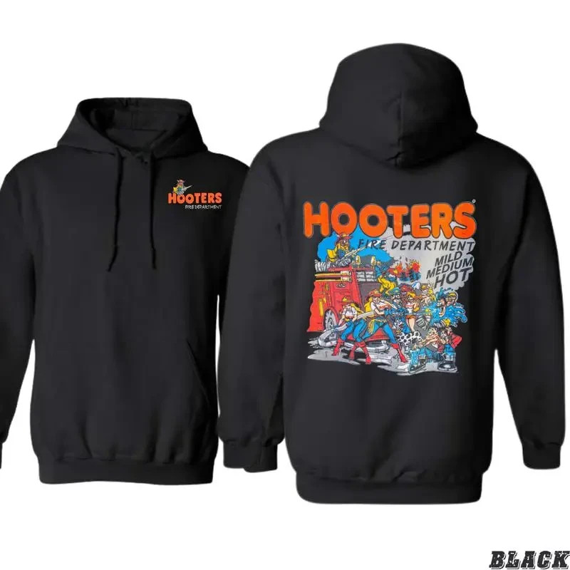 Hooters Fire Department Hoodie – Retro Cartoon Pullover