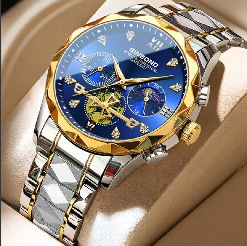 Luminous Men's Chronograph Waterproof WristWatch Quartz Watch Stainless Steel