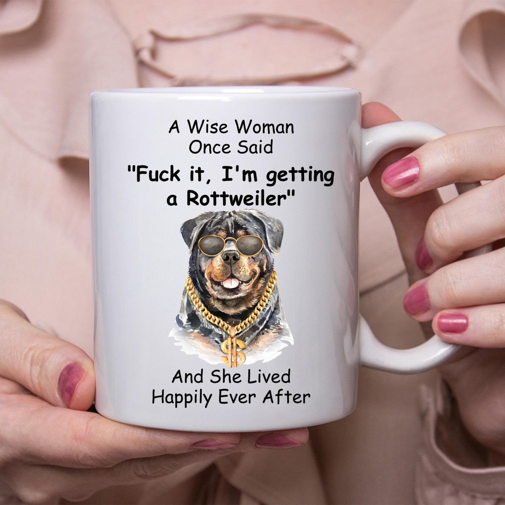 Funny Rottweilergift For Women White Coffee Mug Coffee Cup