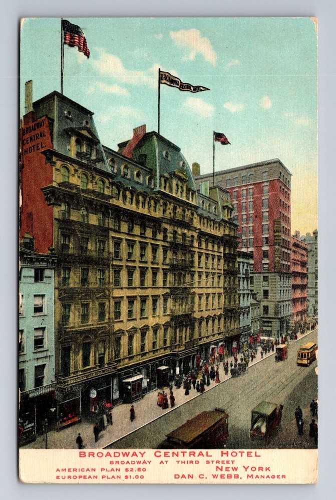 New York City NY, Broadway, Souvenir, Antique, Vintage c1911 Postcard