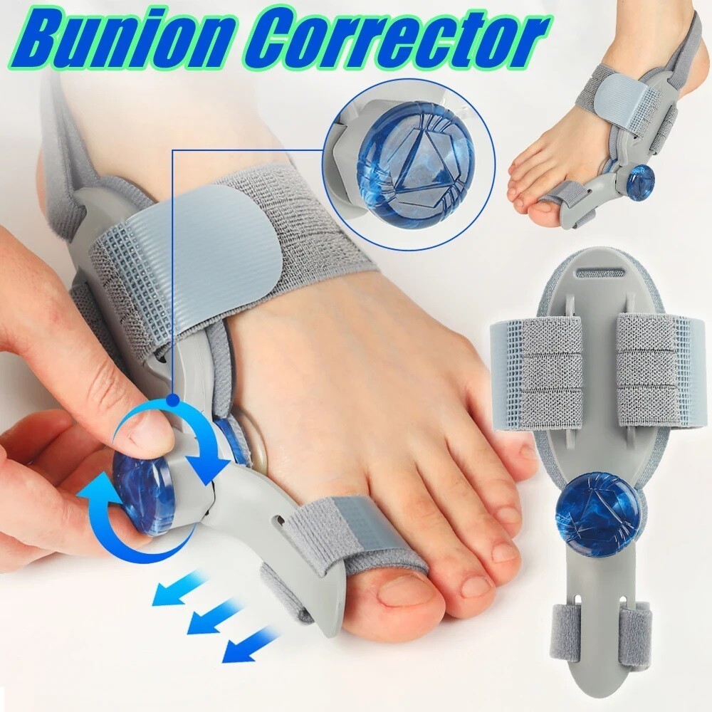 Bunion Corrector Men & Women Big Toe Hallux Valgus Straightener Device Knob Pad