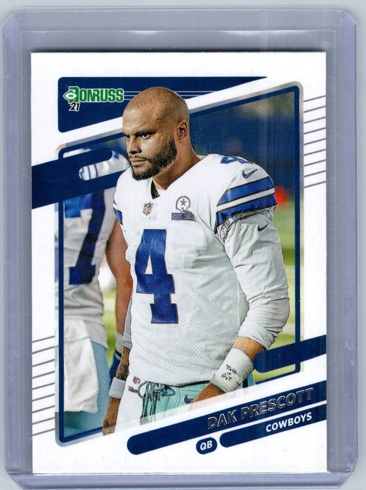 2021 Panini Donruss Football Dak Prescott #187 No Helmet Card Cowboys