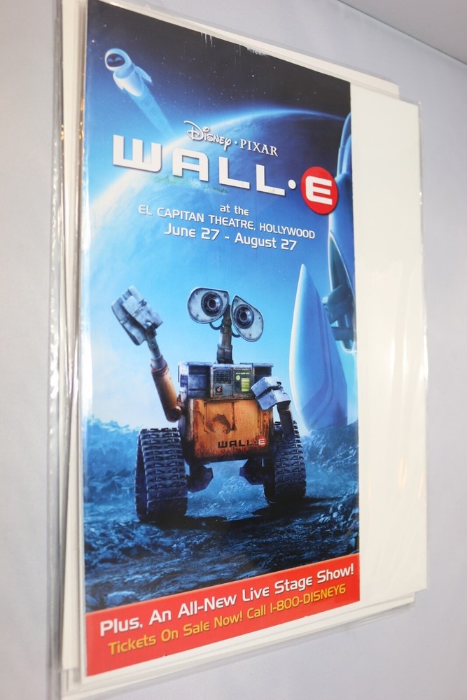 MOVIE MEMORABILIA Wall E Pixar Walt Disney Advertisement Theatre
