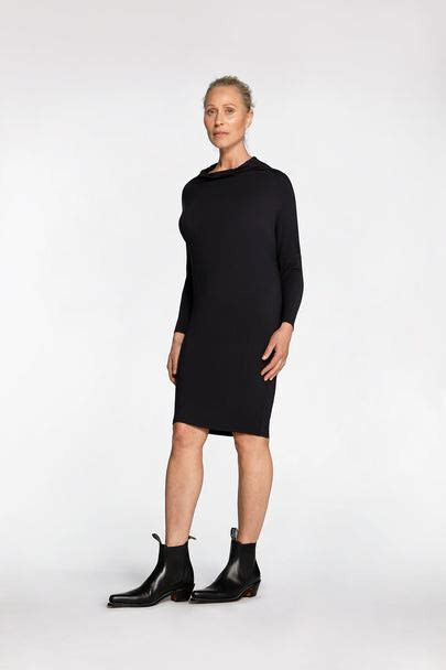 INTIMO Black Convertible DRESS Size M 12 NWT NEW Modal Long Sleeves RRP $219