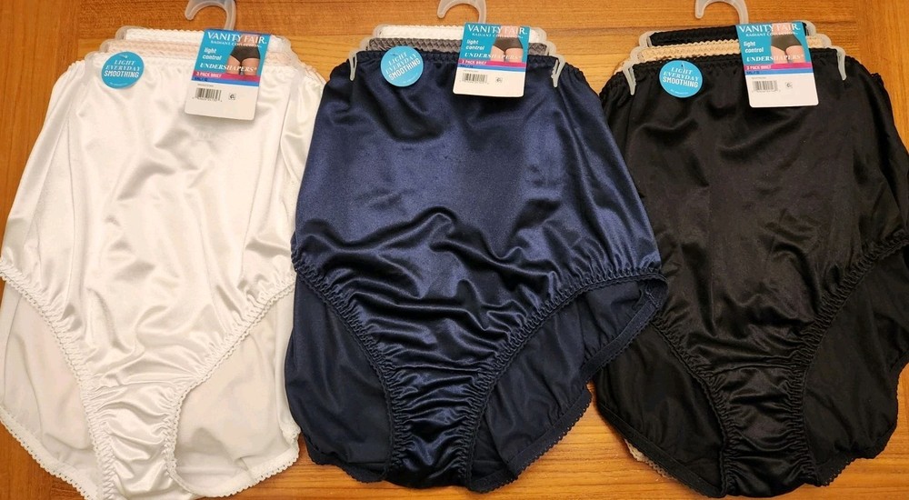 9 PACK Vanity Fair 5XL 12 Radiant BRIEFS Light Control Shaper Panties #3382