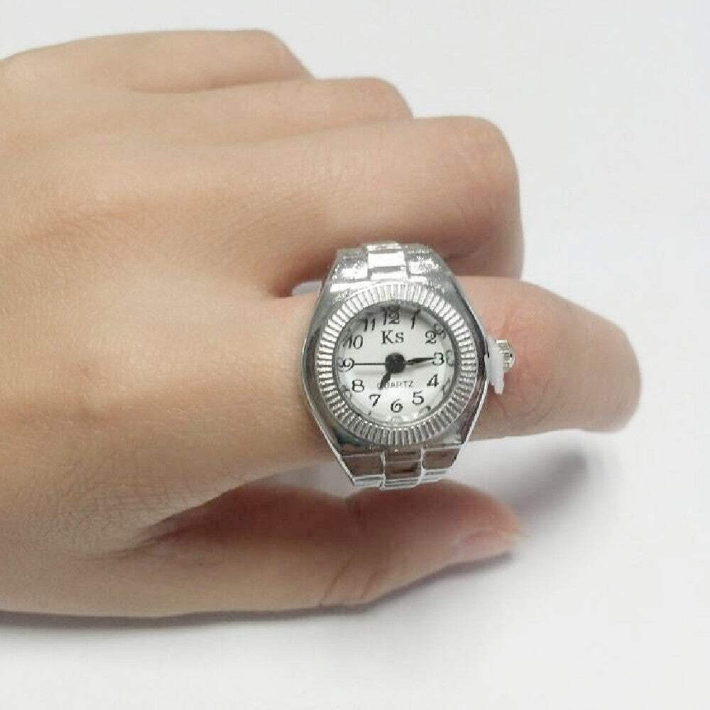 Korean Style Creative Alloy Ring Watch in Multiple Colors