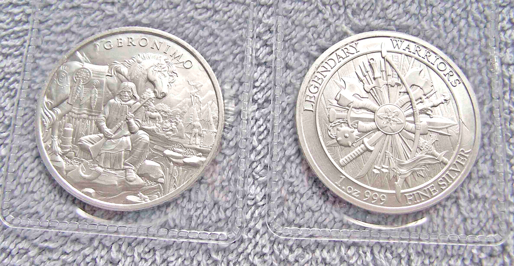 1 Ounce .999 Fine Silver Round - Geronimo
