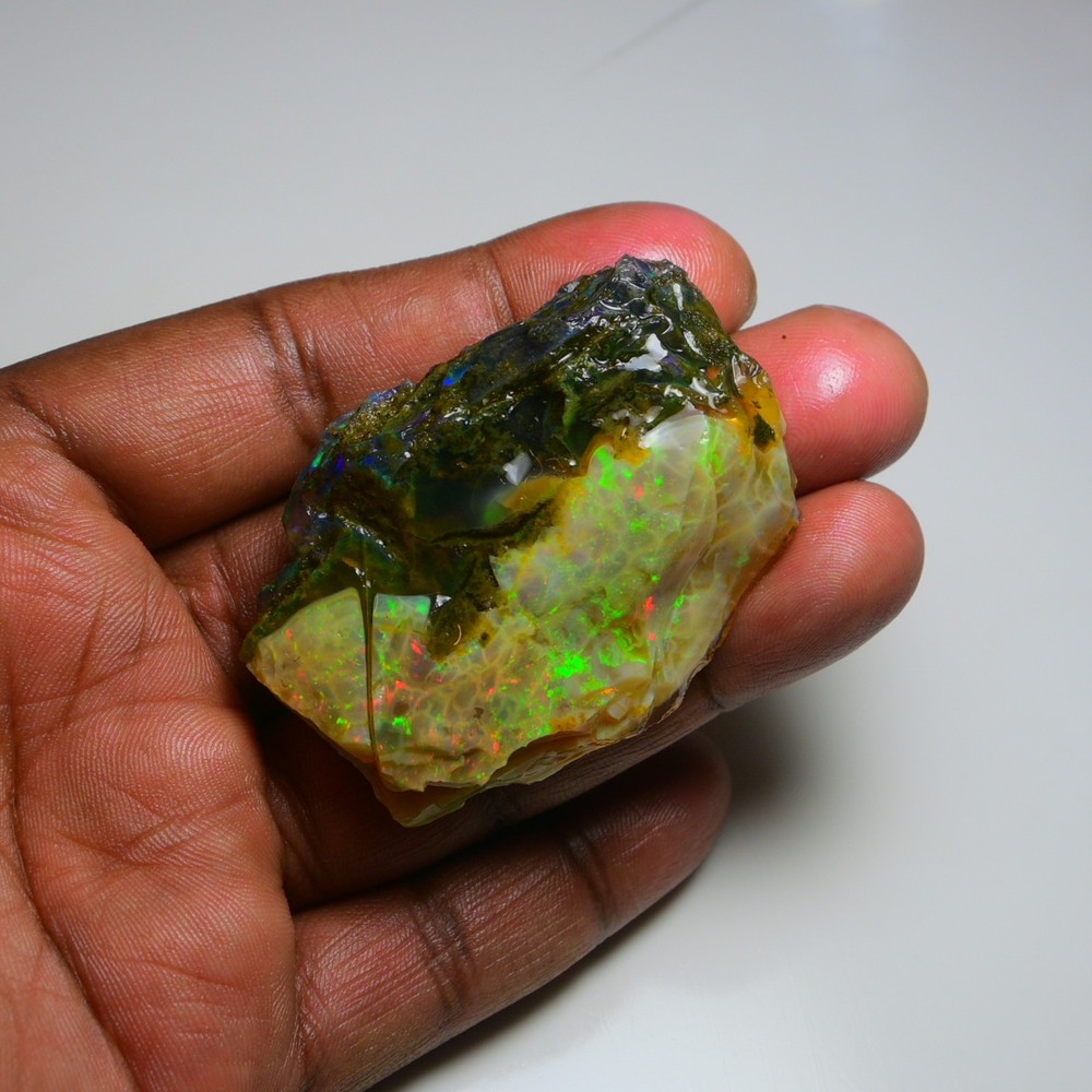 HUGE 230.00 Cts Natural Ethiopian Opal Rough - Multi Fire Welo Opal Raw Crystal