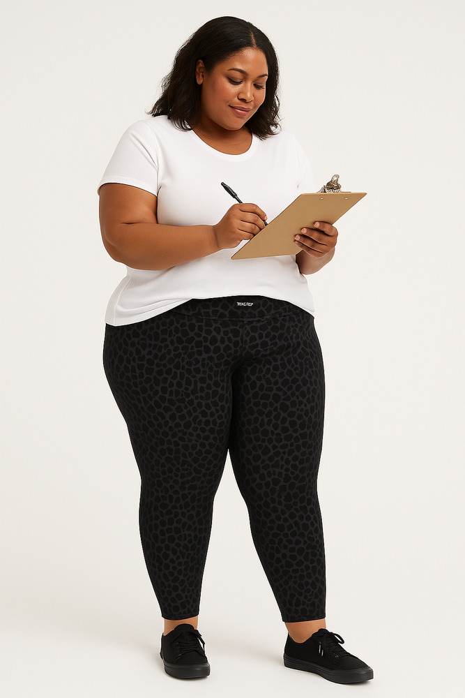 Torrid Pixie 2X Black Leopard Flocked High Waist Leggings NWT