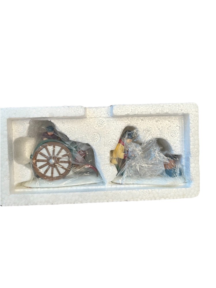 Dept 56 Heritage Village C Bradford Dickens Wheelwright & Son 5818-1 2-Piece Set