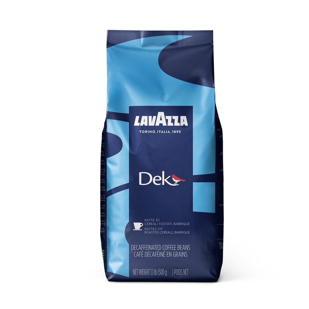 Lavazza DEK Whole Bean Coffee, Arabica and Robusta Blend, 1.1 lb Bag Pack of 1