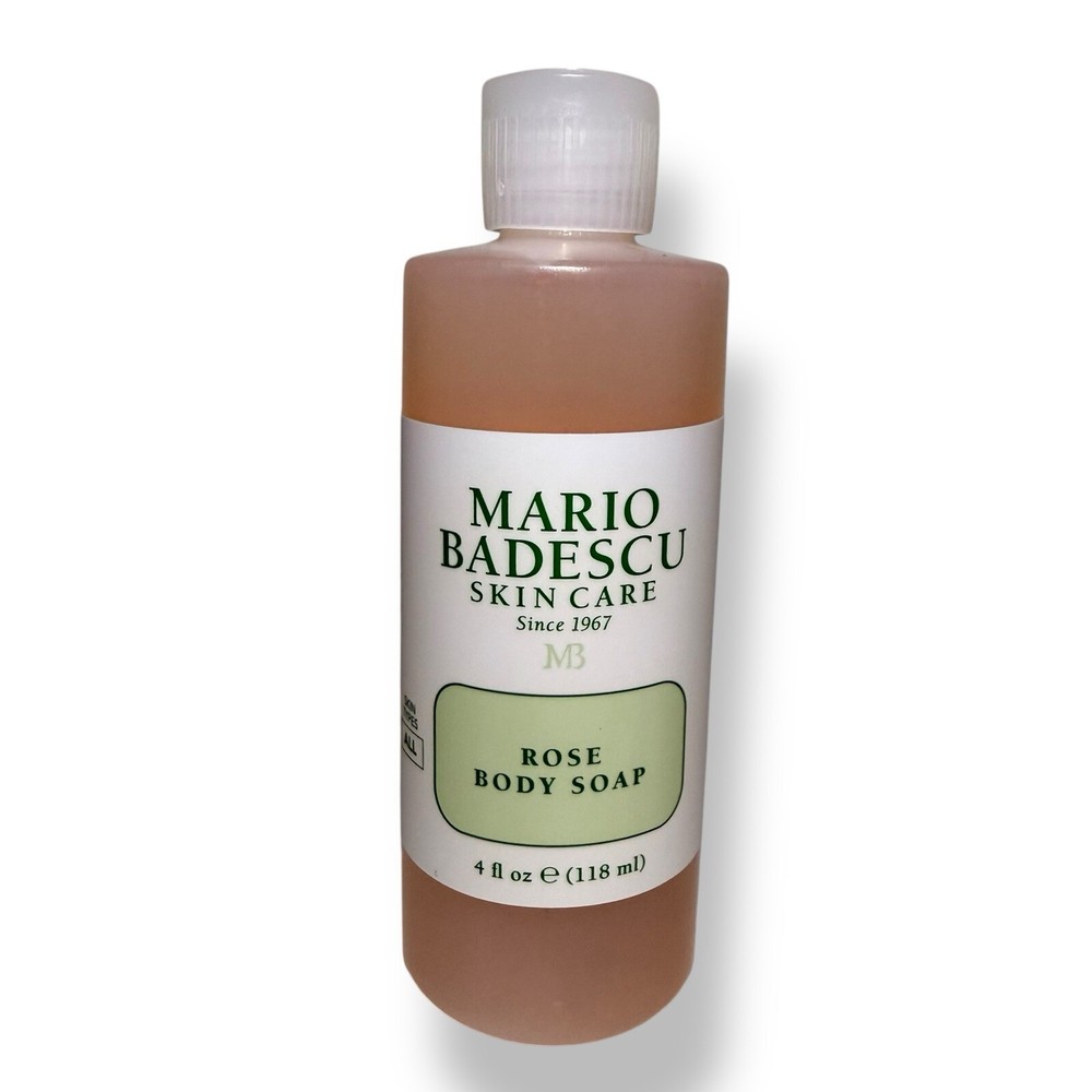 Mario Badescu Hydrating Rose Body Soap Wash Deluxe Travel Size 4oz/118mL