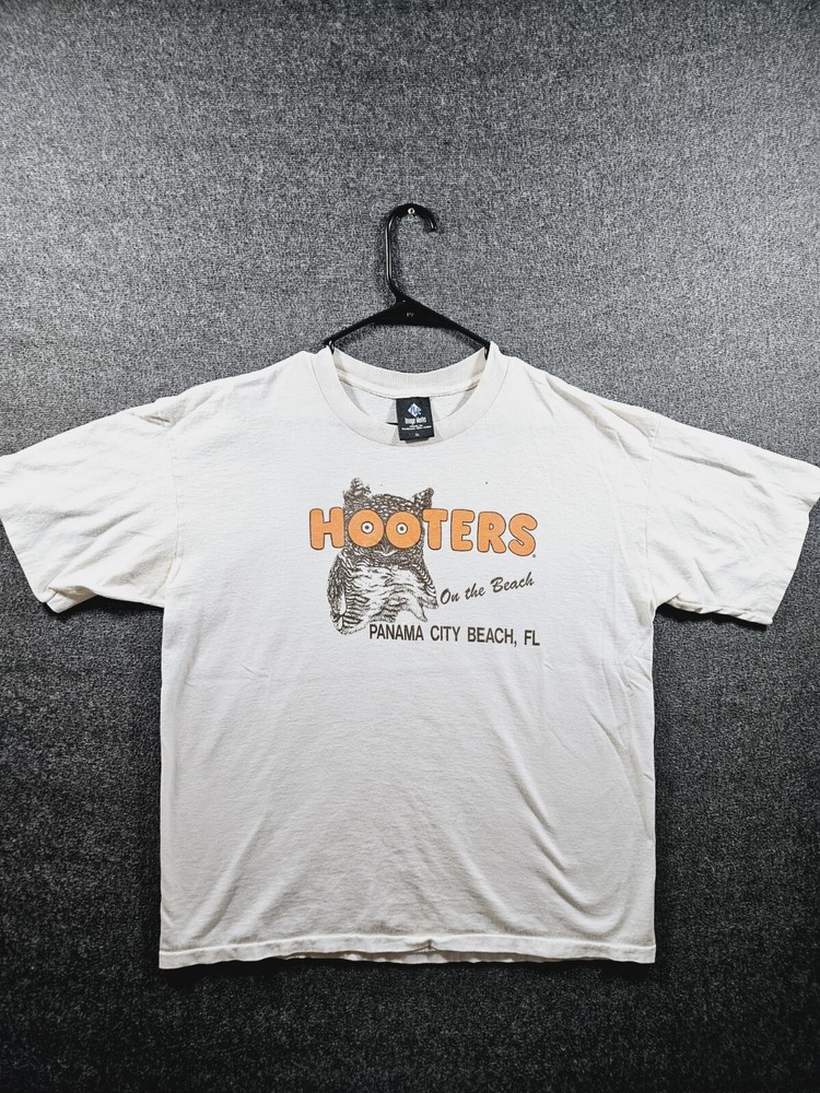 Vintage 90s Hooters Panama City Beach T-Shirt XL Single-Stitch Used Fast Ship