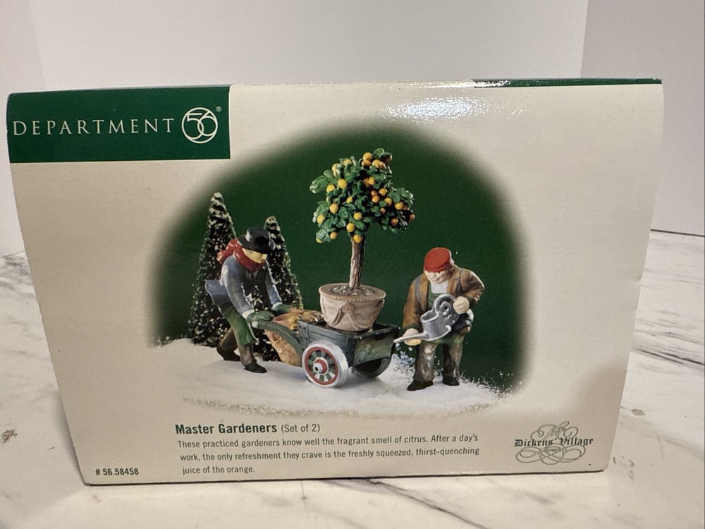 Department 56 Dickens Heritage Village Master Gardeners Set of 2 New #56.58458