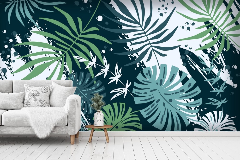 3D Plant Leaf Watercolor Wall Murals Wallpaper Murals Wall Sticker 21