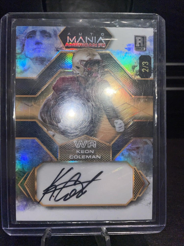 Keon Coleman /3 Wild Card Signed Mania American Football