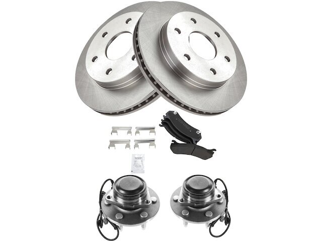 2001-2006 GMC Yukon RWD Front Brake Pad Rotor Wheel Hub Kit 76JXNK