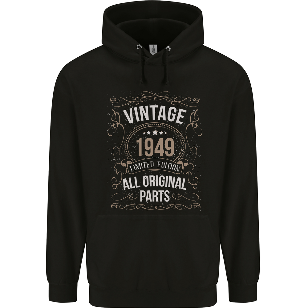 76th Birthday Limited Edition 1949 Mens 80% Cotton Hoodie