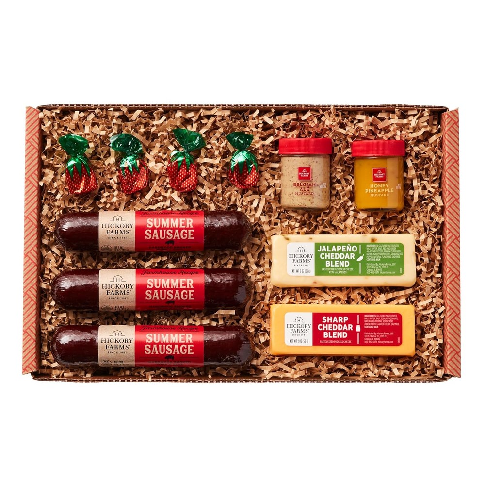 Hickory Farms Medium Savory Sweet Meat Cheese Gift Basket  