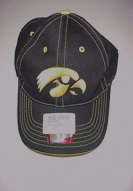 Iowa Hawkeyes NCAA Big Ten Black Gold Stitched Unisex Baseball Cap One Size