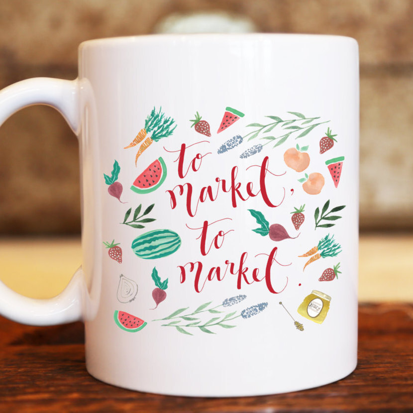 Colorful To Market To Market Design Coffee Mug