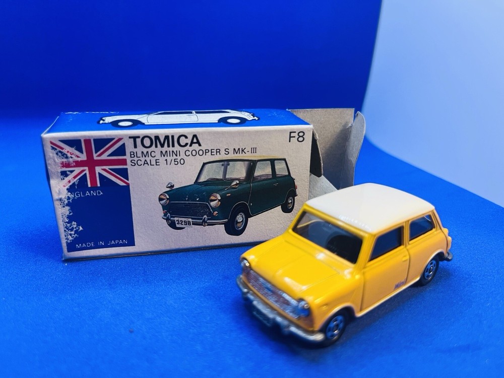 Tomica Made In Japan Blue Box F8-2-1 Blmc Mini Cooper S Mk-Iii Yellow