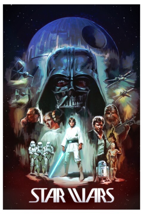 Vintage Star Wars Movie Poster - Fan Gift & Wall Art Decor