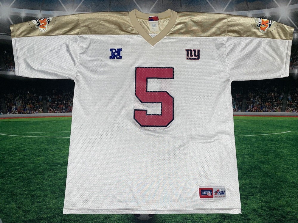 Vintage New York Giants Kerry Collins #5 Majestic Jersey Sz XL Preowned